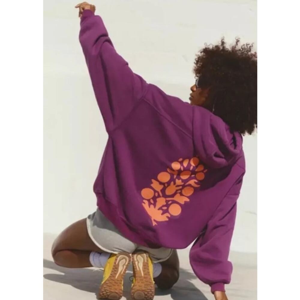 NWT FP Movement Final Call Logo Hoodie | Color Deep Mulberry | Size M